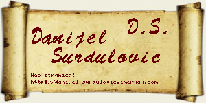 Danijel Surdulović vizit kartica